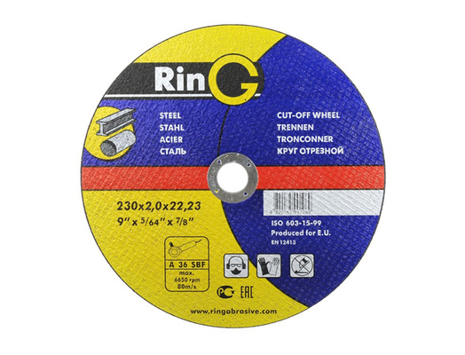 Круг отрезной по металлу RinG с повышенной износостойкостью (115х1,2х22)